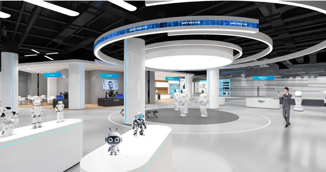 中国建筑承建的长三角首家机器人6S旗舰店装饰工程完工（2）.png