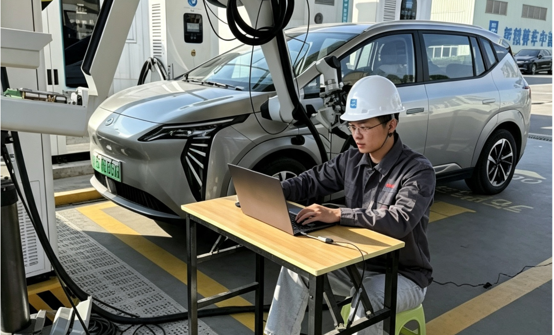 中国建筑推出移动充电机器人,建成无人充电示范站(2).png 中国建筑推出移动充电机器人,建成无人充电示范站(2).png